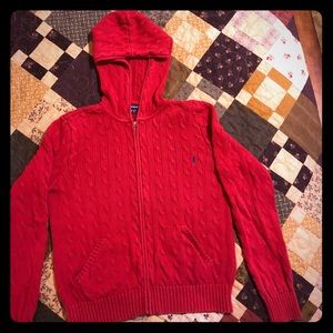 Ladies Red Ralph Lauren Polo zip up hoodie